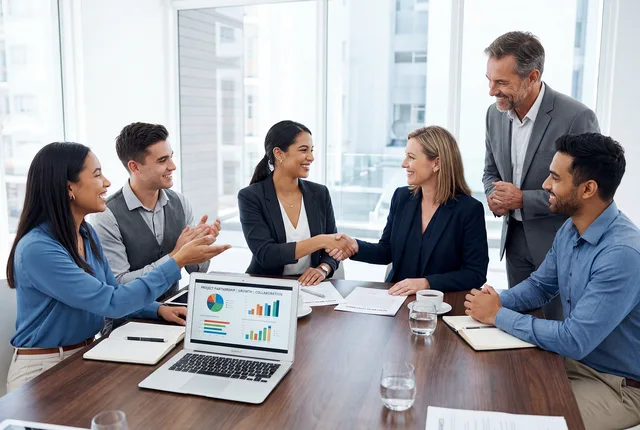 meeting, conference, business, office, team, collaboration, agreement, handshake, partnership, corporate, professional, discussion, presentation, chart, graph, laptop, documents, strategy, negotiation, success, leadership, workplace, formal, ai generated. What a sponsorship rates launch review covers