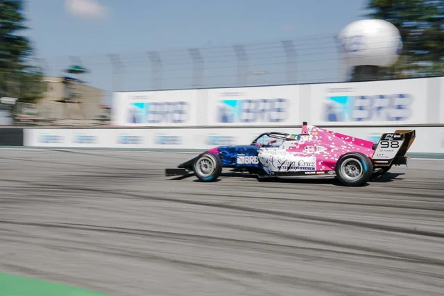F4 race car speeding on track with blurred motion capturing the essence of racing excitement. Plan your sponsorship rates tool implementation in stages
